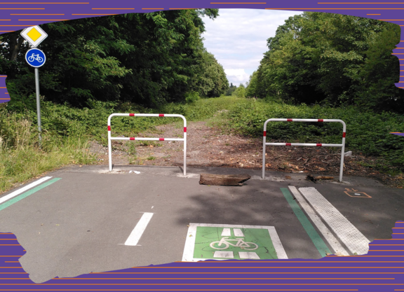 Radschnellweg "Ende", RS1 Ruhr. Radschnellweg "Ende", RS1 Ruhr.