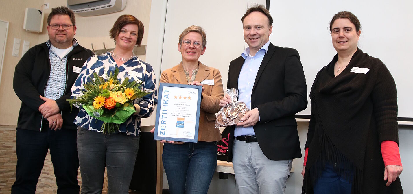 ADFC-Zertifizierung Hohe Mark Radroute 