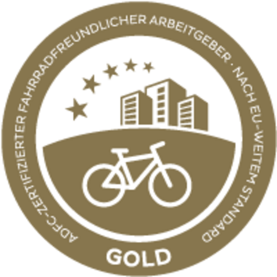 Das Gold-Zertifikat für "Fahrradfreundliche Arbeitgeber"