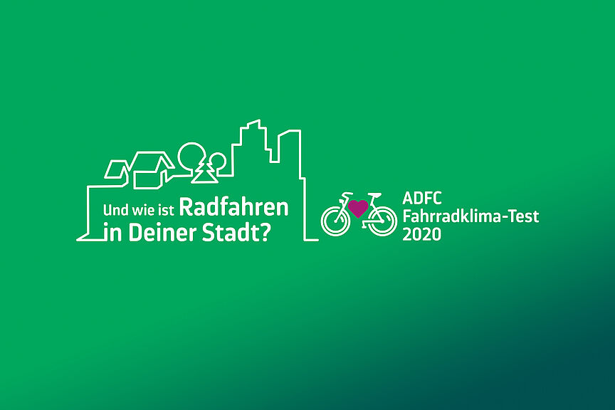 Fahrradklima-Test Keyvisual grün Fahrradklima-Test Keyvisual grün